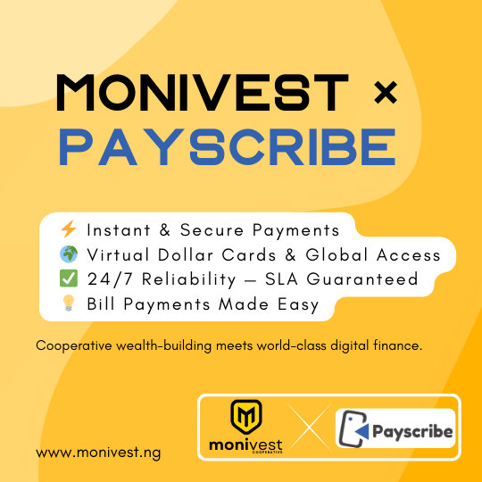 Monivest Signs Service Level Agreement (SLA) with Payscribe to Power Cooperative Digital Payments