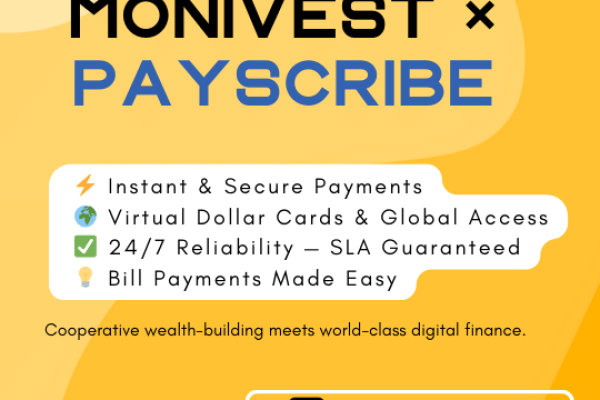 Monivest Signs Service Level Agreement (SLA) with Payscribe to Power Cooperative Digital Payments